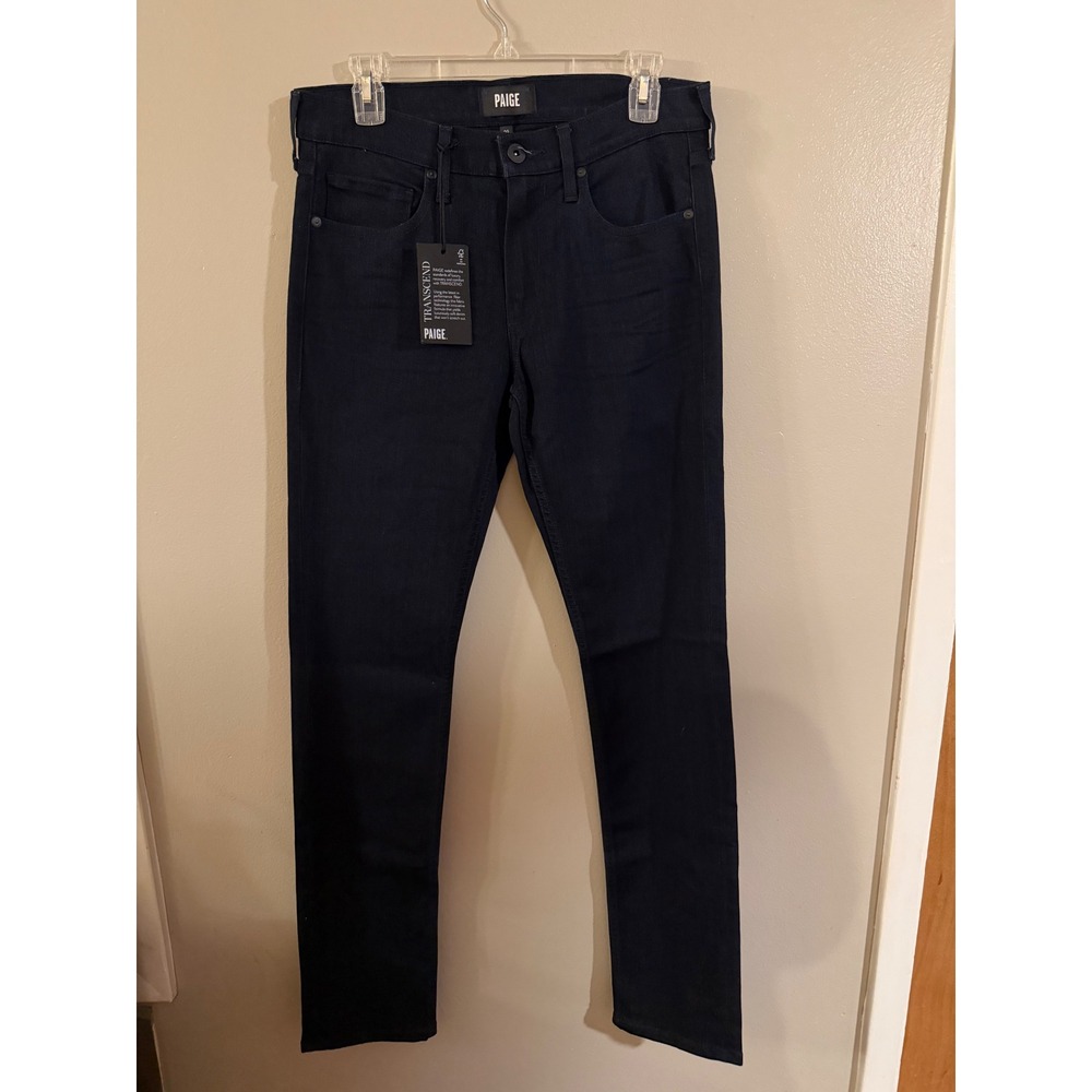 PAIGE Lennox Slim Fit Jeans Mens 30 Transcend Dark Indigo Blue Denim NWT